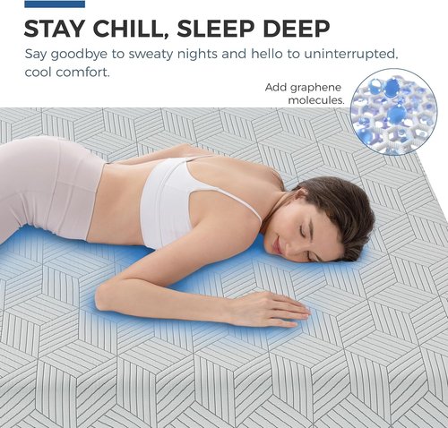 FATHOM 10-Inch Queen Memory Foam Mattress - Cool Sleep & Back Pain Relief | CertiPUR-US Certified