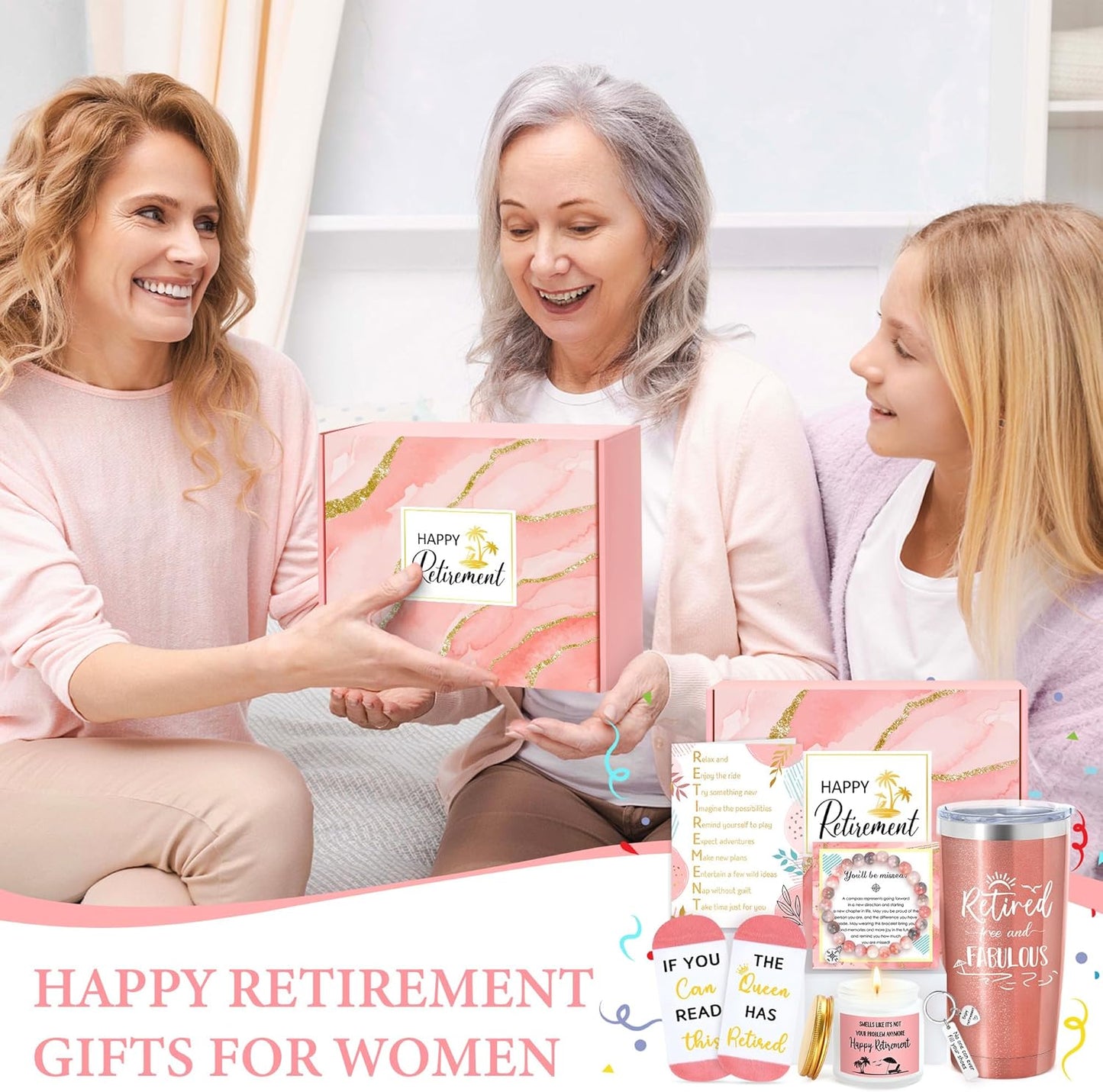 Regine Switzerland Retirement Gift Basket - Thoughtful 2025 Gift for Women | Includes 20Oz Tumbler & Socks