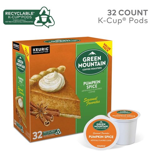Green Mountain Coffee Roasters Pumpkin Spice Coffee Pods - Seasonal Selection | 32 Count
