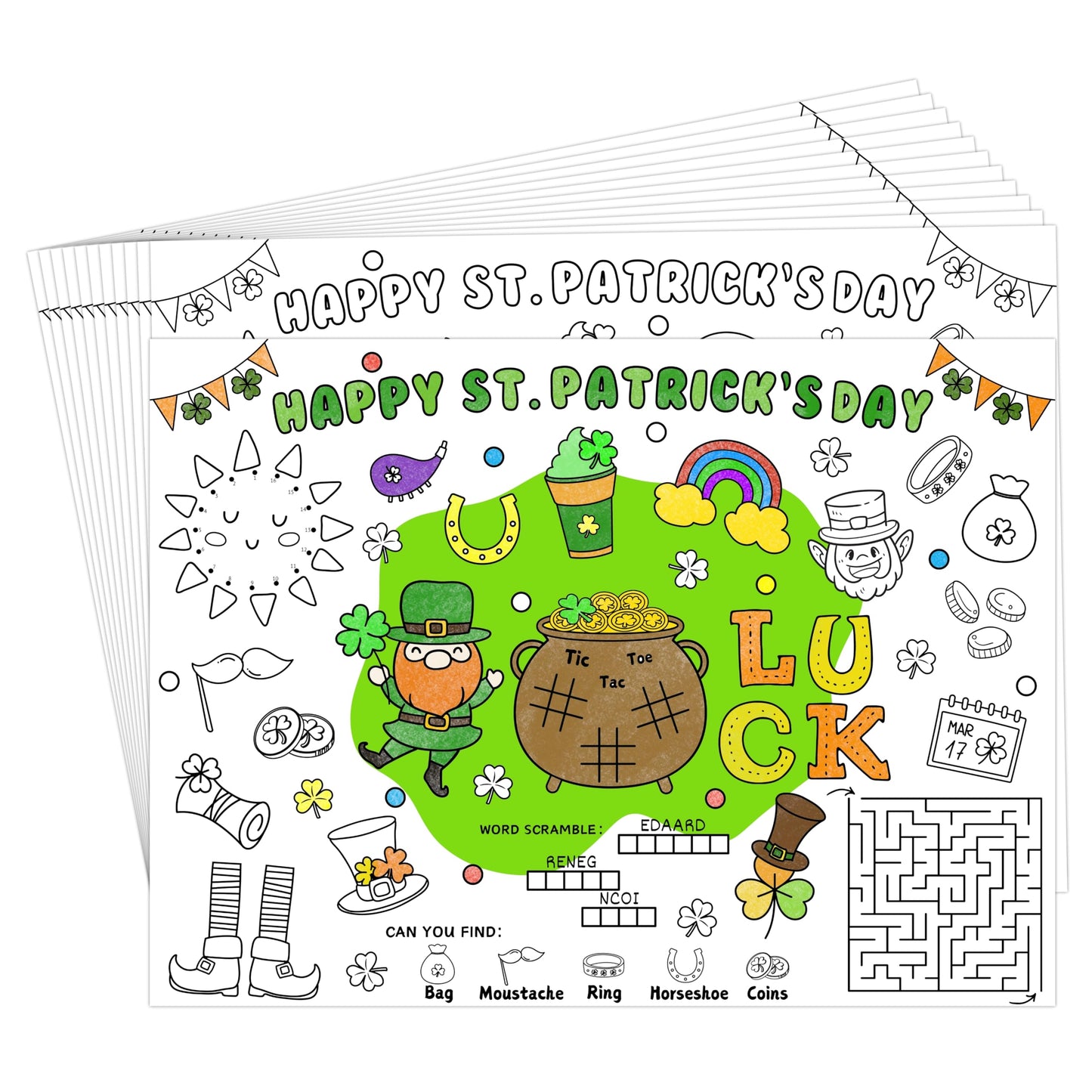 45pcs Fall Disposable Coloring Placemats Fall Crafts for Kids Coloring Poster Autumn Party Supplies Favors School Classroom Activities Paper Table Mats