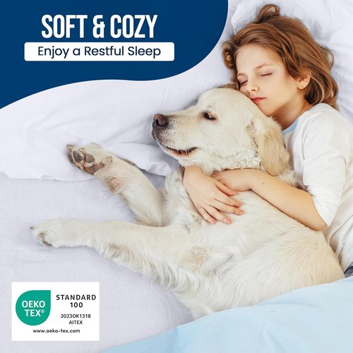 Full Size Mattress Protector Waterproof 14 Pack, Premium 200 GSM Terry Mattress Cover, Soft & Breathable Bed Cover, Fitted Sheet Style Stretchable Deep Pockets 15" by Utopia Bedding (White)