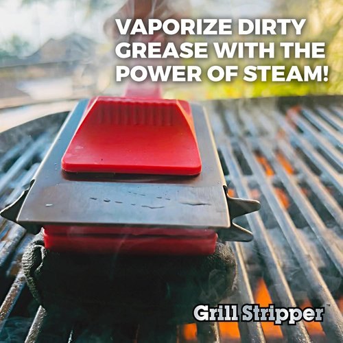 GRILL STRIPPER Bristle-Free Grill Brush - Patent-Pending Triple Scraper & Dishwasher Safe Design