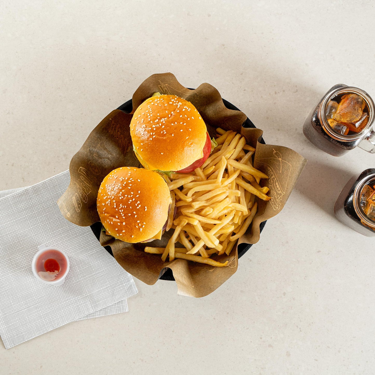 Restaurantware Round Serving Baskets 10 Pack of 10.47 x 2.17 Inch with Base Drainage Slots Microwavable Dishwashable Stackable Plastic Black Food Serving Trays for Restaurants and Catering