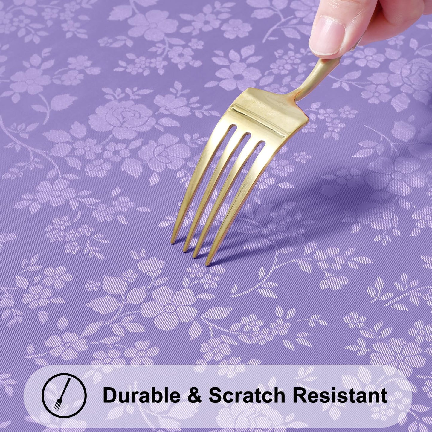 Smiry Square Table Cloth, Waterproof Heavy Duty Vinyl Tablecloths, Wipeable Washable Table Cover for Kitchen and Dining Room (Purple, 54" X 54")