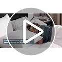 Downluxe Queen Size Goose Feather & Down Pillows Set of 2 Classic Horizontal Stripes