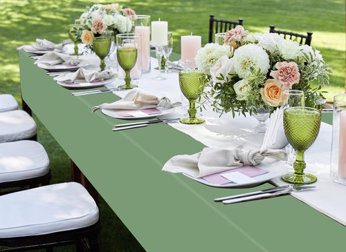 CUUSNNY 4 Pack Sage Green Tablecloth Plastic,54 x 108 Inch Disposable Plastic Tablecloths Sage Green Baby Shower Decorations Rectangle Table Cover for Party Dinner Birthday Picnic Wedding Baby Shower