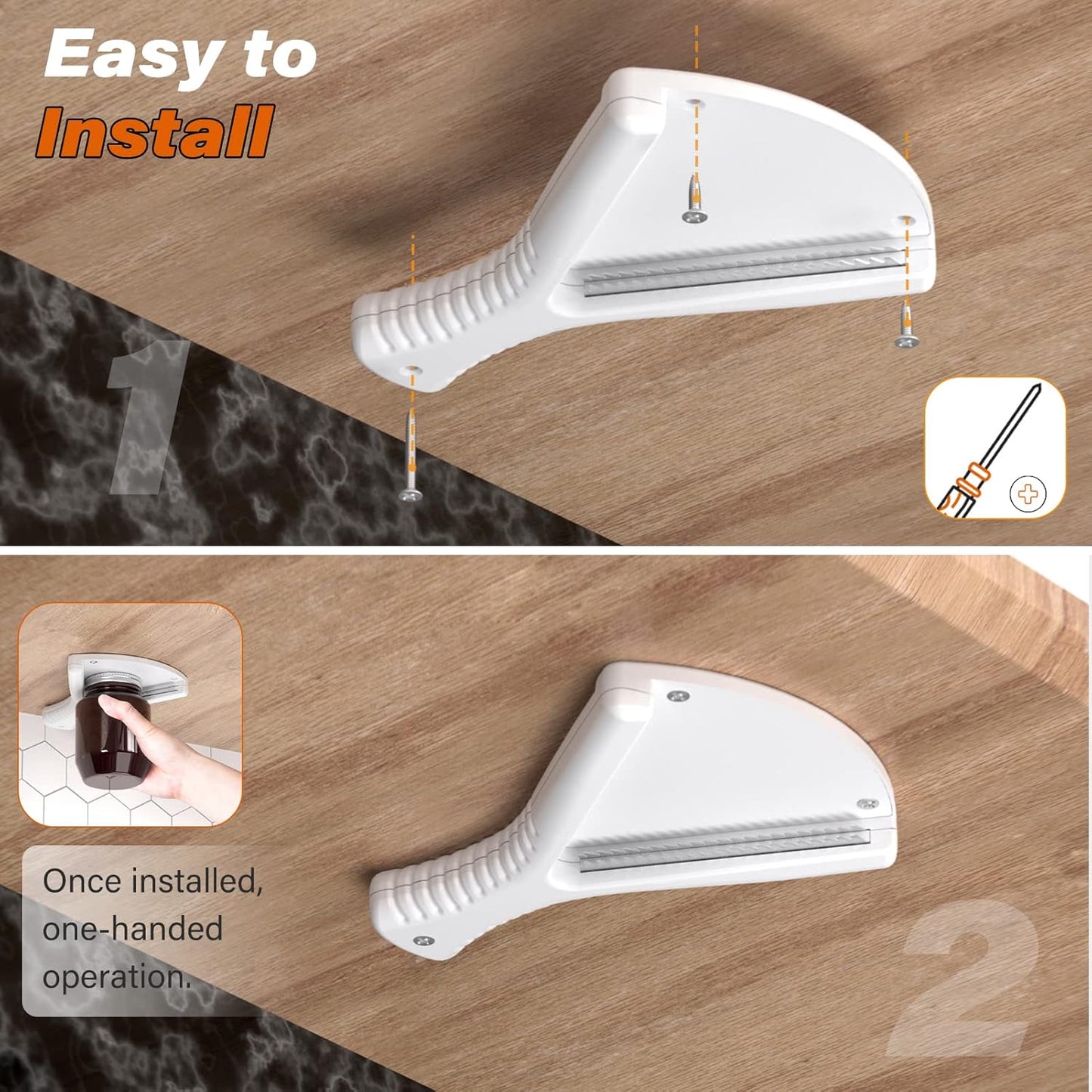 Skiennix Jar Opener - Easy Grip Dual Usage Tool for Seniors | Effortless Lid Opening for All Sizes