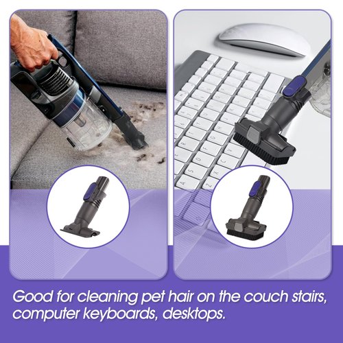 IX141 Vacuum Crevice Tool Brush Replacement Parts Compatible with Shark Pet Cordless Stick IZ162H IZ361H IX140 IX141 IZ140 IZ142 UZ145 Removable Two-in-one Tool Brush Attachments for D-Shaped Vacuum