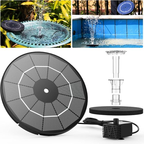 AISITIN 3.5W Solar Fountain Pump - Versatile Outdoor Water Feature for Bird Baths, Gardens & Ponds