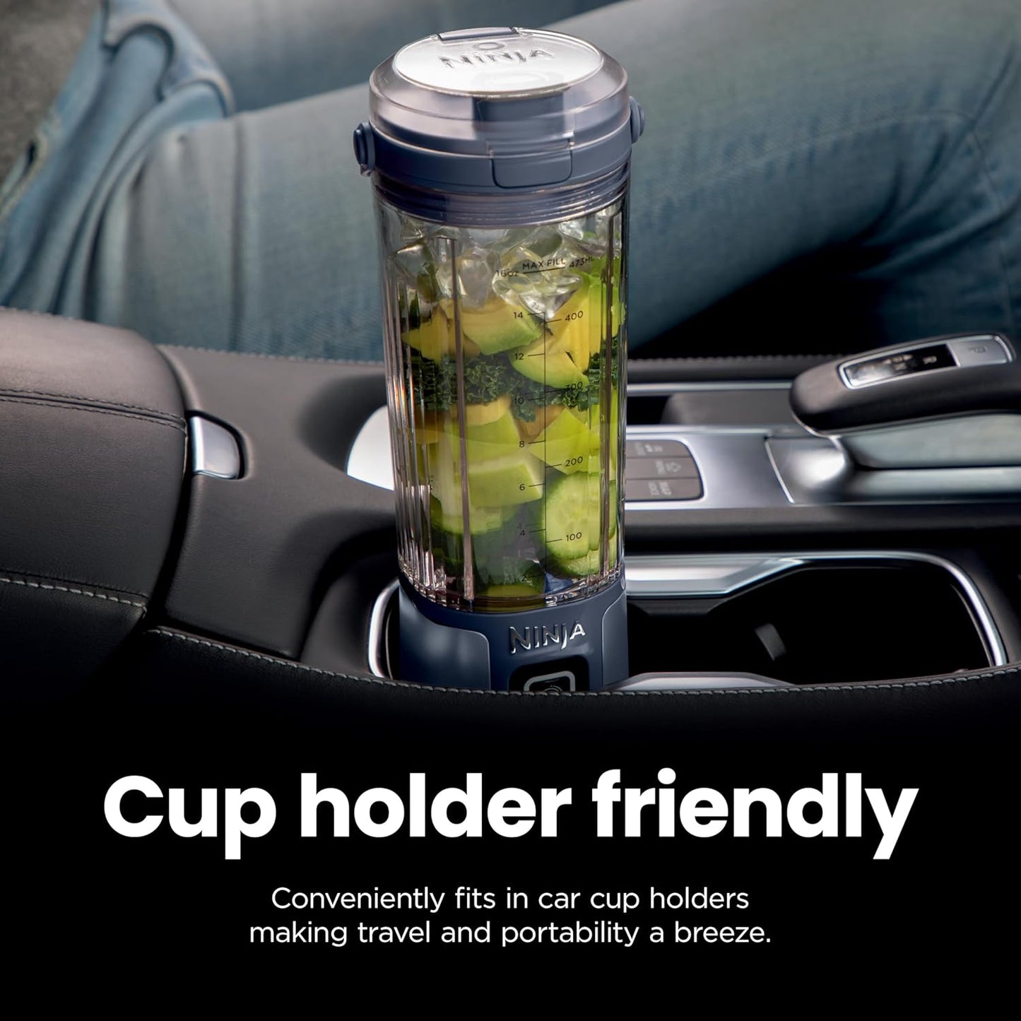 Ninja BC151EM Blast Portable Blender - Cordless 18oz Personal Blender for Shakes & Smoothies | BPA-Free, Leakproof Lid, USB-C Rechargeable, Dishwasher Safe - Forest Green