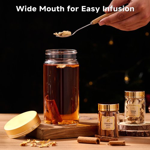 ComboJoy Whiskey Infusion Kit Gifts for Men – 12 Natural Ingredients, Decanter, Infusion Jar, Glass, Ice Mold – DIY Whiskey, Bourbon, Rum & Cocktail Infusion Set for Him, Dad, Husband