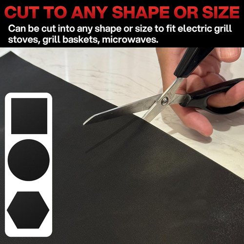 Grill Mats - Non-Stick Reusable BBQ Sheets | Easy-Clean Cooking Liners (10 Pack) - 15.75 x 13 Inch