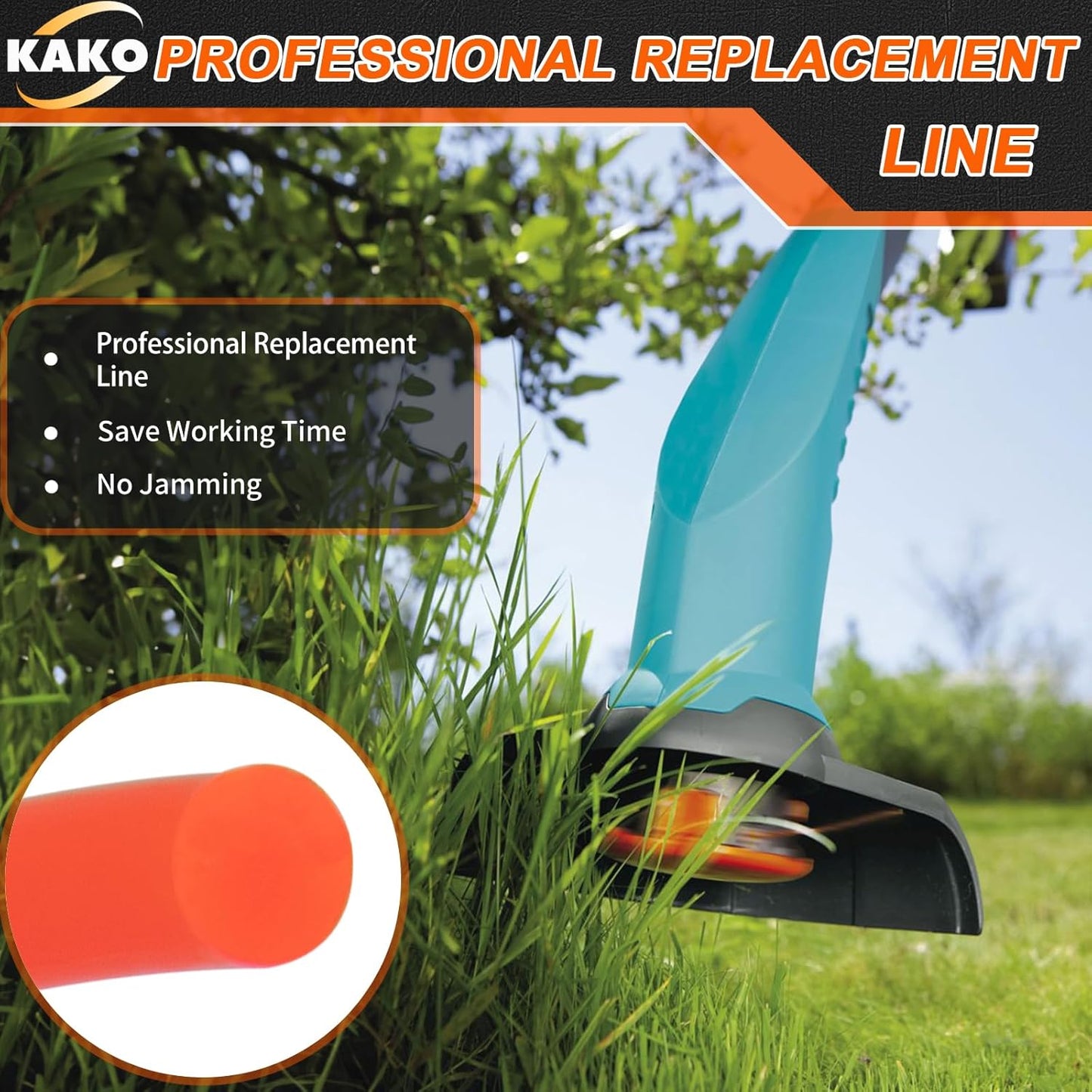 KAKO 065 Trimmer Line - Commercial Grade Round Weed Eater String | 0.065 Inch, 3000ft, 5lb