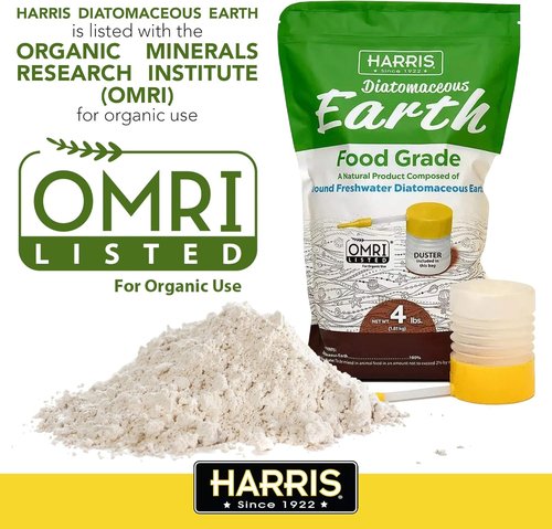 HARRIS Diatomaceous Earth Food Grade - 4lb Bag with Powder Duster for Easy Application