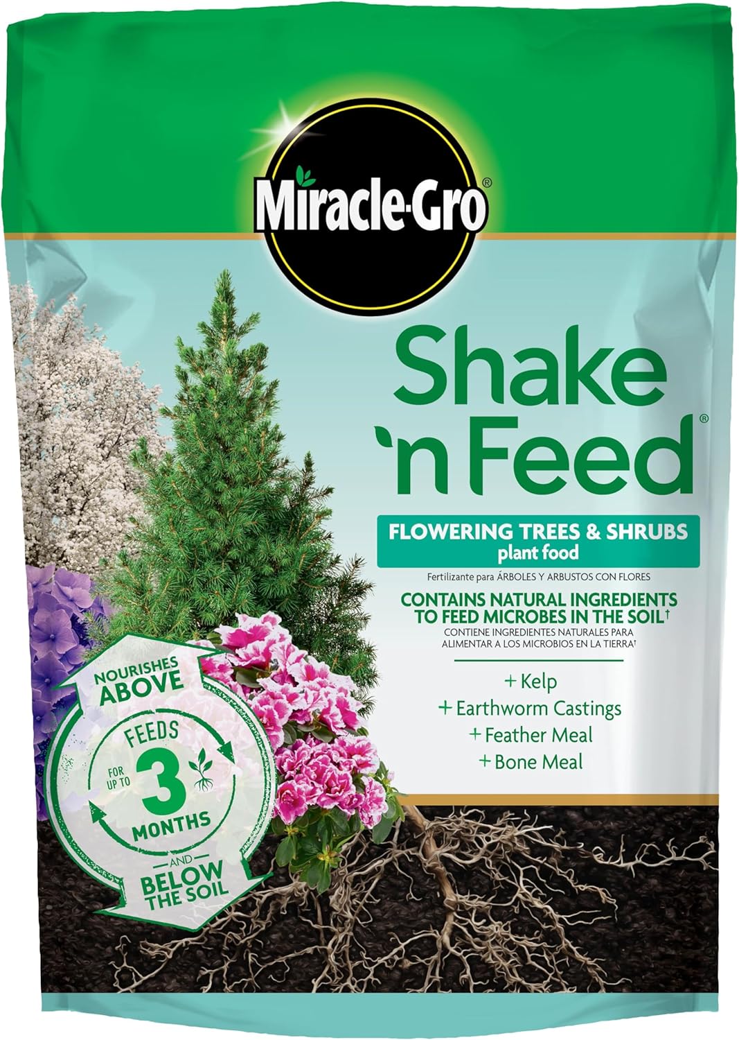Miracle-Gro Shake 'N Feed Plant Food - Nourishes Flowering Trees & Shrubs | 8 lbs for In-Ground & Container Plants