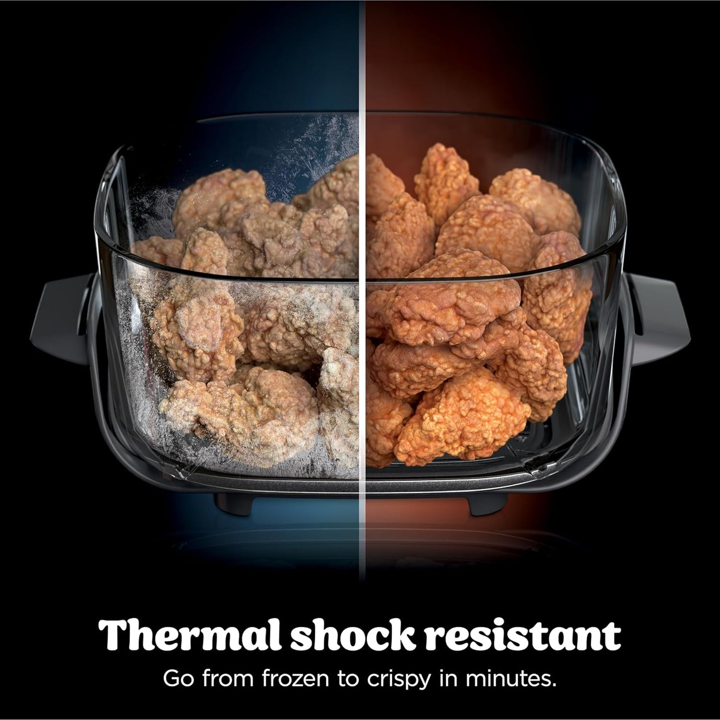 Ninja Crispi Pro 6-in-1 Glass Air Fryer - Nontoxic 6qt & 2.5qt Containers | Max Crisp, Bake, Roast, Dehydrate