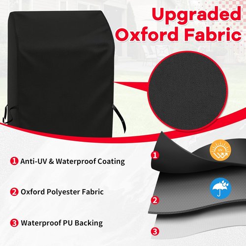 i COVER BBQ Grill Cover - 30 Inch Waterproof Protection for Two Burner Vertical Smokers