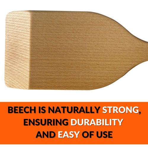 36-in Beech Heavy Duty Wooden Mixing Paddle - Made in Ukraine - Handle Long Stir for Cooking Cajun Crawfish Boil and Brewing Beer - Stirring Spatula for Brewing Mixing Grill Camping in Big Stock Pots