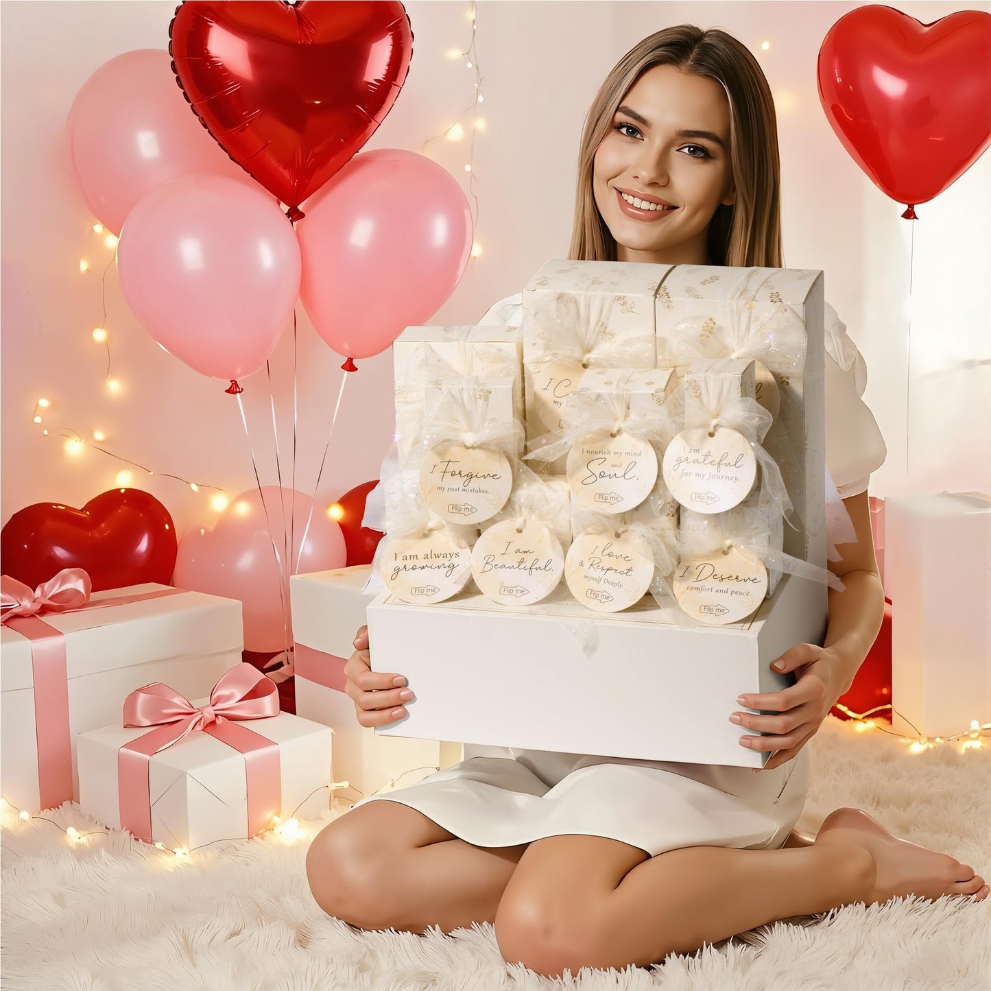 Qinline SPA Gifts for Women & Teen Girl – 10 PCS Mothers Day Birthday Gift Basket, Luxury Self Care Home Bath Set for Relaxing, Get Well Soon Care Package & Pampering Gifts for Her Friend Daughter Mom