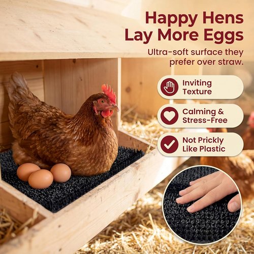 6X Ultra Soft Washable Chicken Nesting Pads - Premium Food Grade, 100% BPA Free, Durable & Easy to Clean