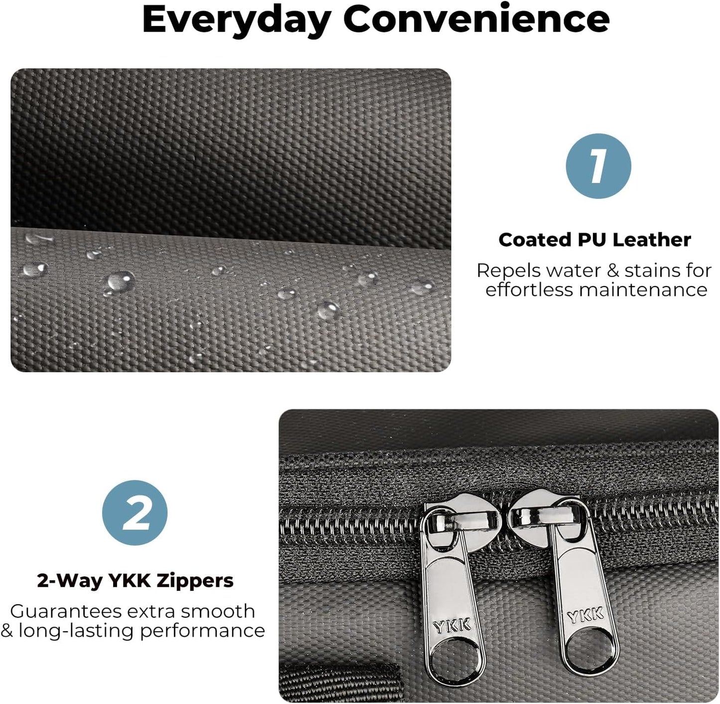Skiennix Insulated Lunch Box - Double Deck Leakproof Cooler Bag for Work & Travel | 15L Black