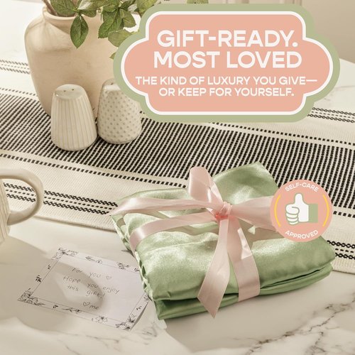 BLISSFORD Satin Pillowcase - Zippered Design for Hair & Skin Care | Soft & Cool White Satin, Standard Size - Set of 2