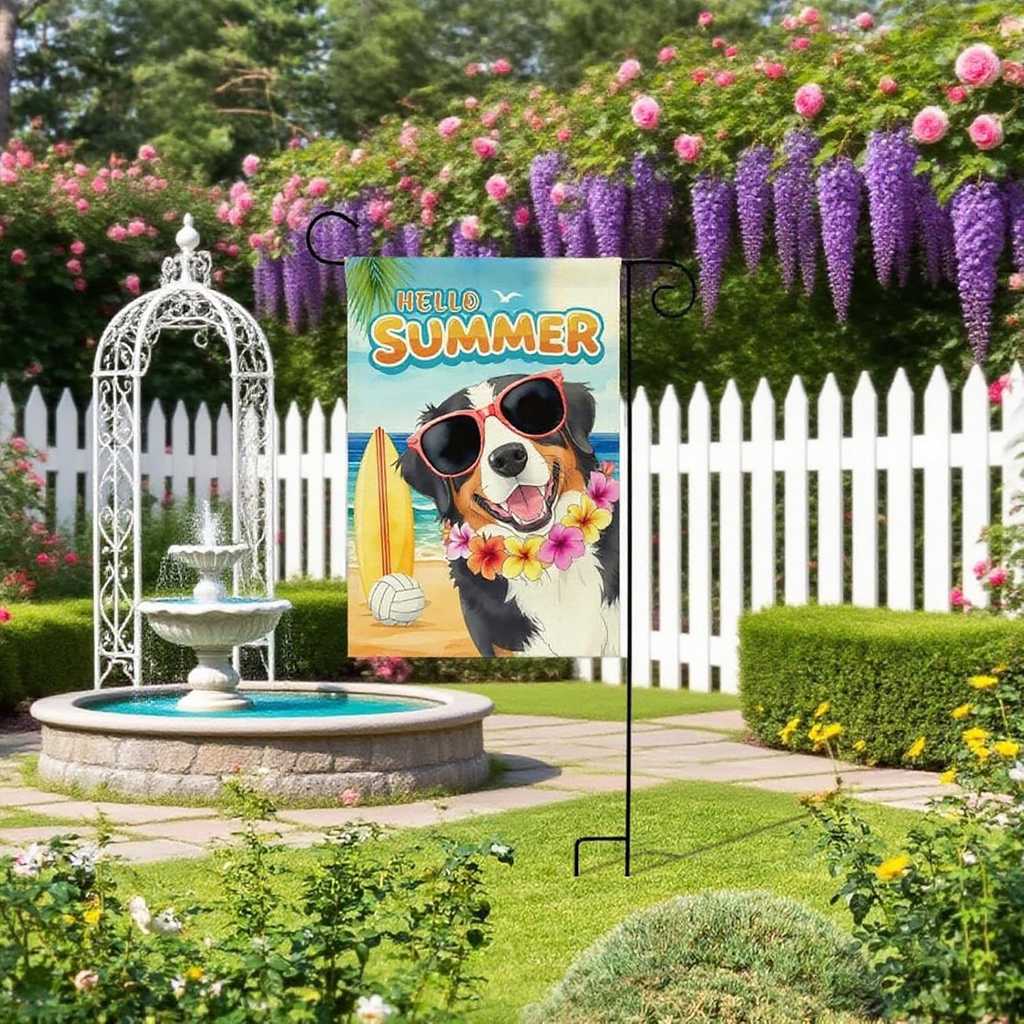 Skiennix Custom Garden Flag - Personalized Outdoor Yard Decor | Double-Sided 12.5x18 & 28x40 Sizes