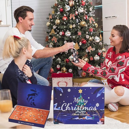 Christmas Fishing Advent Calendar 2025 - 24-Day Countdown Surprise Gift with Fishing Lures for Men & Boys
