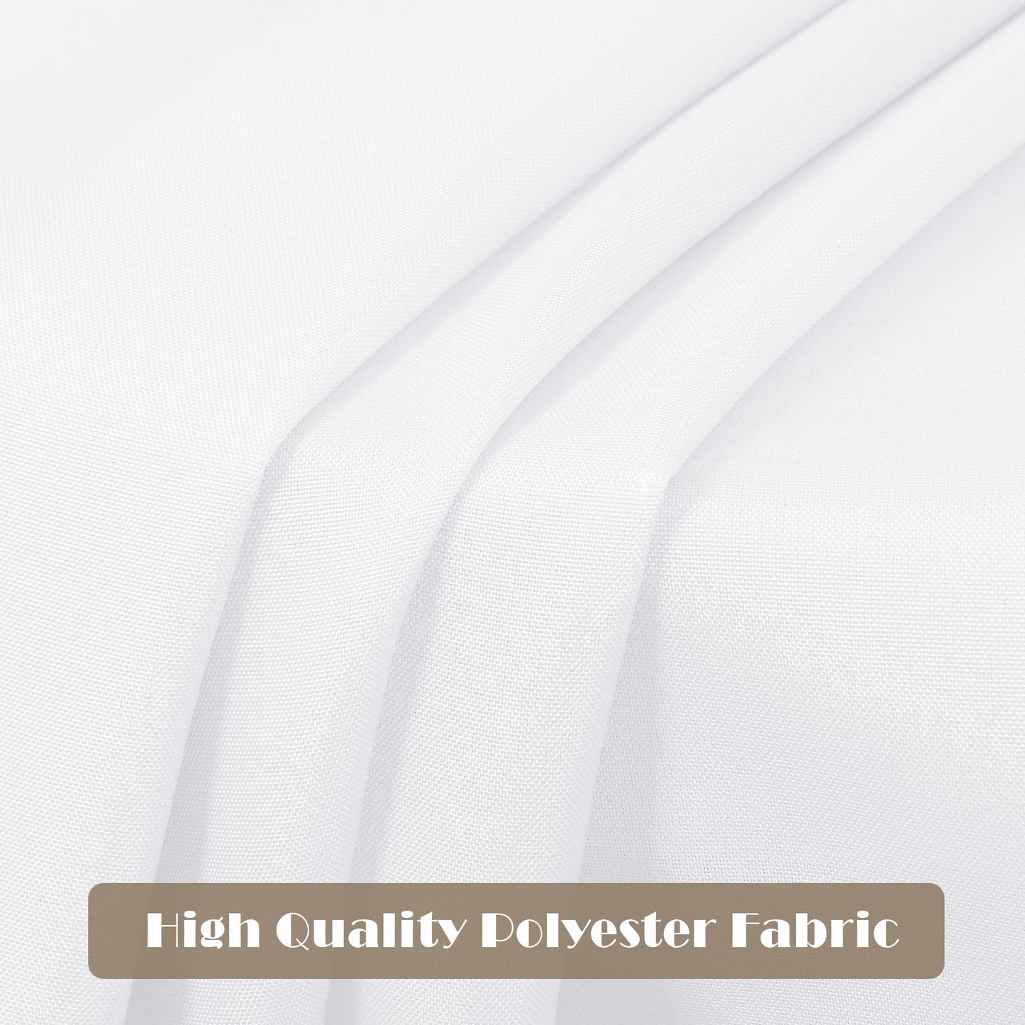 sancua 10 Pack White Tablecloth 60 x 84 Inch, Rectangle Table Cloth for 4ft Tables - Stain and Wrinkle Resistant Washable Polyester Table Cover for Dining Wedding Banquet Party Buffet Restaurant