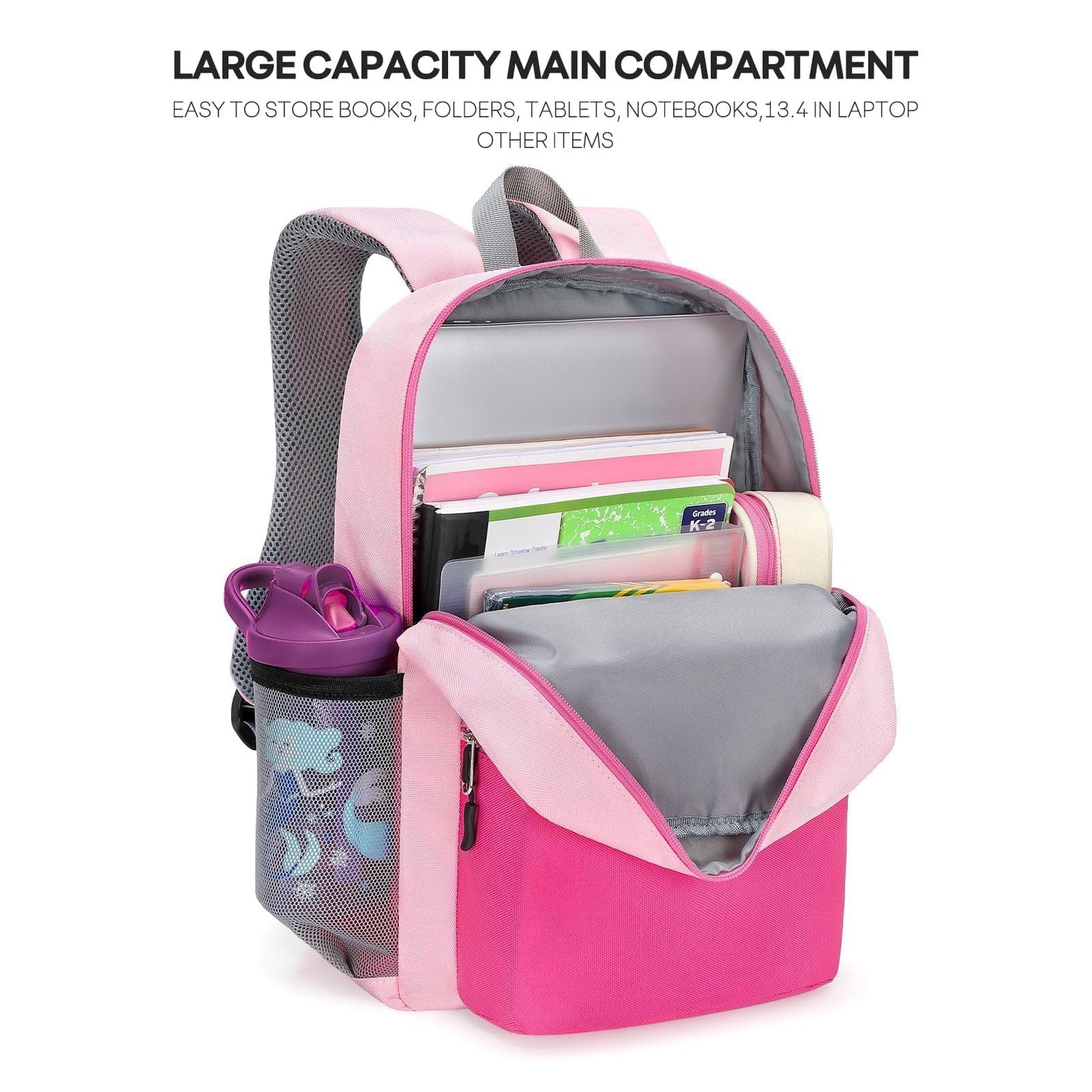 mibasies Kids Backpack for Girls 4-6: Girls Backpacks for Elementary Kindergarten