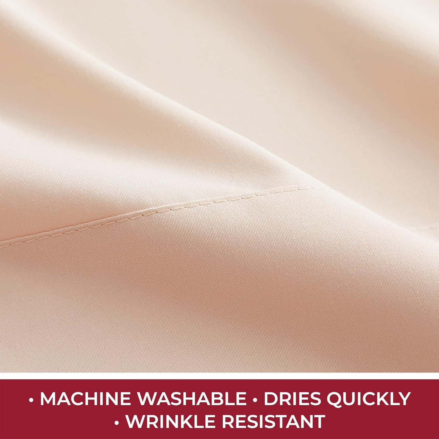 Mellanni RV Short Queen Sheets - Luxury 4 PC Bedding Set - Extra Soft, Cooling, Deep Pocket (Beige)