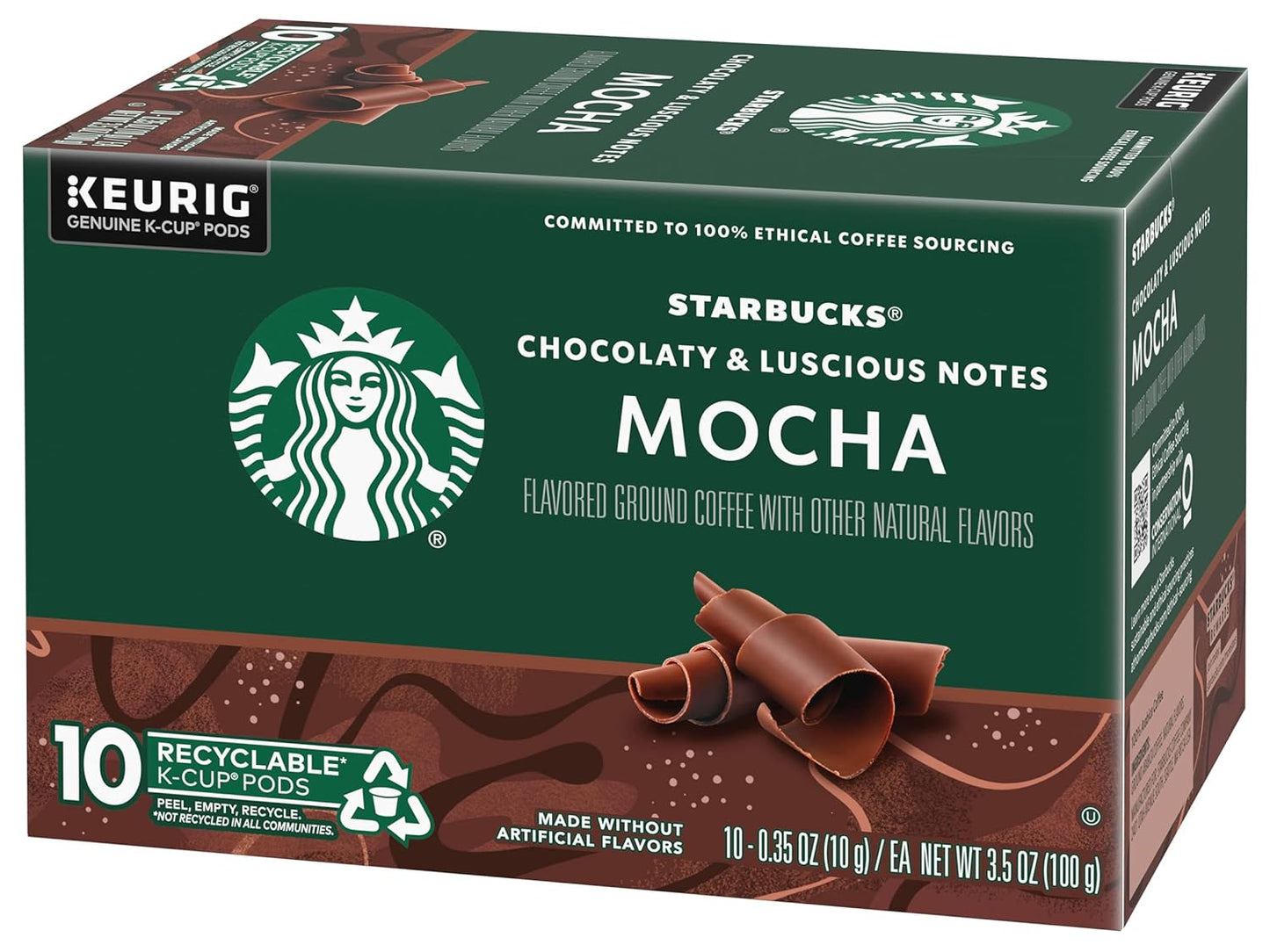 Starbucks K-Cup Mocha Coffee Pods - Rich Chocolate Flavor | Convenient Pack of 2