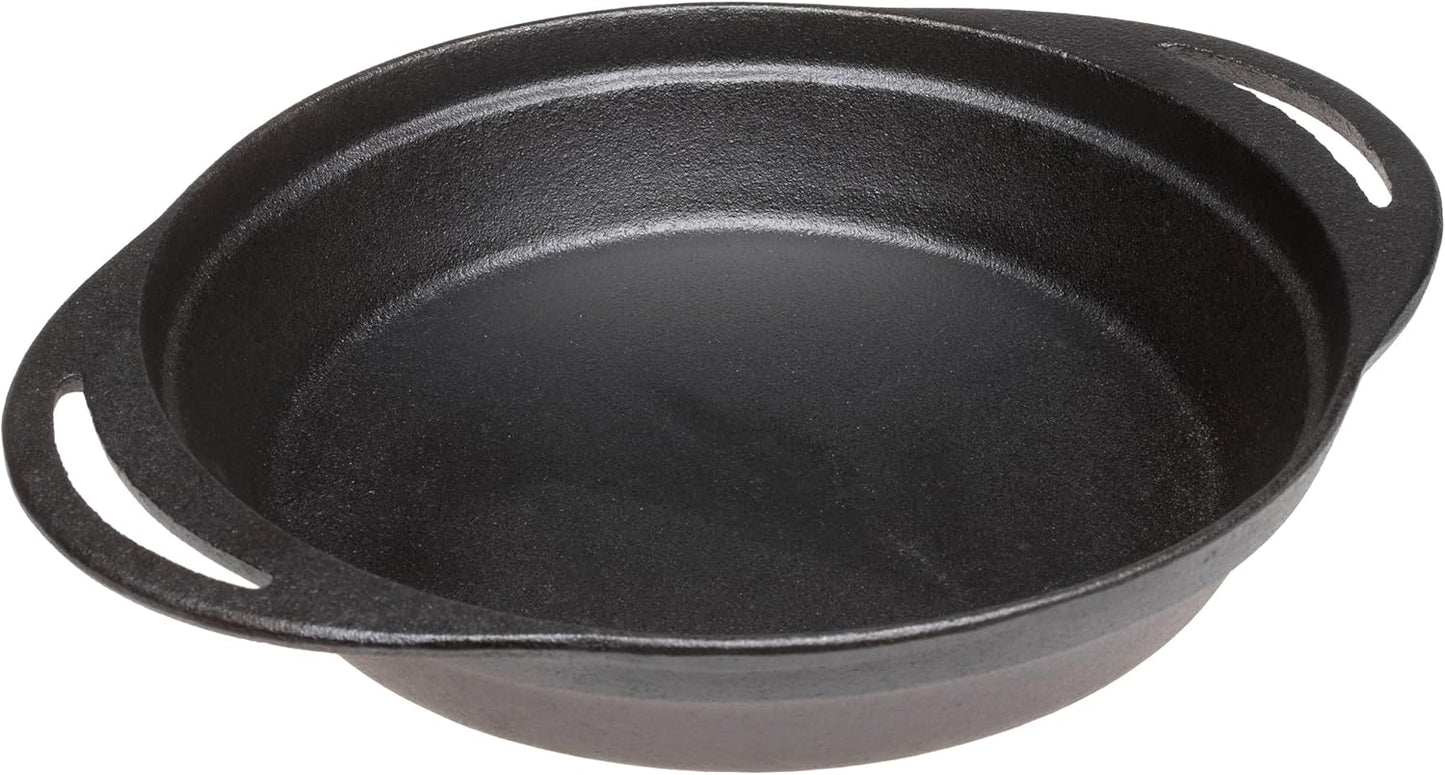 Old Mountain Pie Pan - Pre-Seasoned Cast Iron Bakeware | 12 x 9.5 x 2 Inches