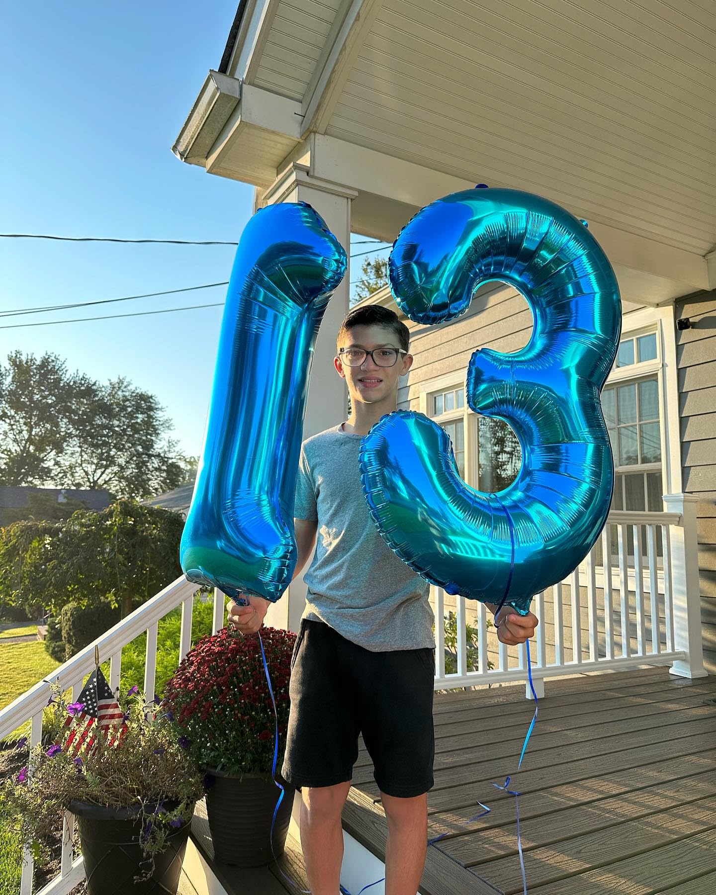 Navy Blue Number 13 Balloon 40 inch, 13 Number Balloons, 13th Navy Blue Birthday Decorations, 13 Year Old Girls Boys Blue Party Supplies