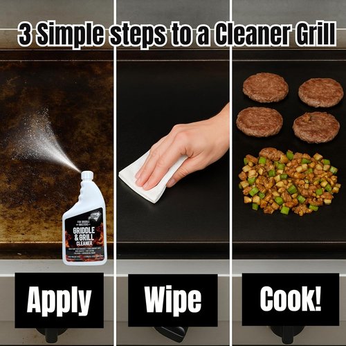 Black Diamond Stoneworks Griddle & Grill Cleaner - Non-Caustic, Food-Safe Formula, 32 fl oz