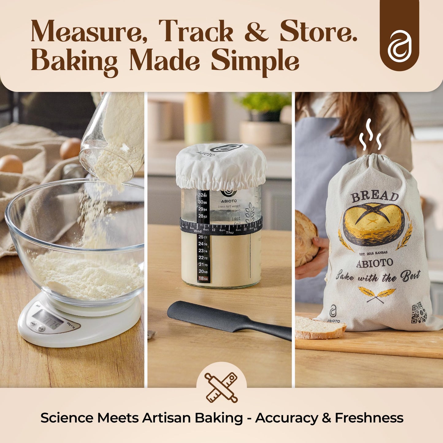 Sourdough Starter Kit with Dutch Oven and Scale - Complete Sourdough Kit with Proofing Baskets, 34oz Jar, Slings, and Other Premium Bread Making Tools - Perfect Baking Gifts for Women, Men, and Bakers