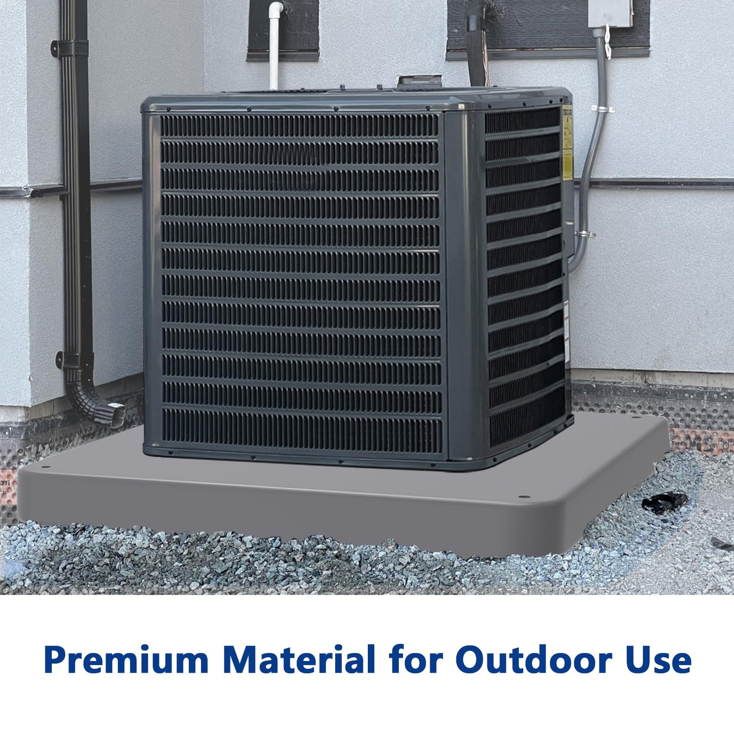 Wintcomfort Wincomfort Condenser Pad for Air Conditioner Heat Pump, 24'' x 24'' x 3'' AC Base Stand Plastic Outdoor Condenser Equipment Anti-Vibration Pads