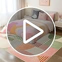 Tepook Pink 8x10 Feet Area Rug for Living Room & Bedroom - Soft Indoor Carpet