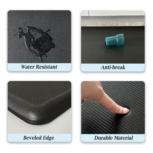 Artnice Kitchen Mats for Floor, 3/4 Inch Thick Anti Fatigue Mats for Kitchen Floor, Non-Slip Standing Desk Mat, Waterproof Cushioned Kitchen Rugs for Home, Office, Sink, Laundry (17.3" x 28")