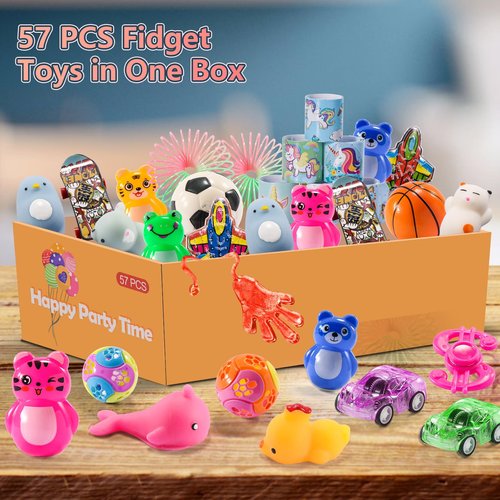 Claw Machine Prizes Refill for Kids, Party Favors Toy for Boy Girl 3-8 8-12, Fidget Toys Bulk, Easter Egg Fillers, Pinata Stocking Stuffer, Classroom Treasure Box Prize, Goodie Bags Gift for Boys Girl
