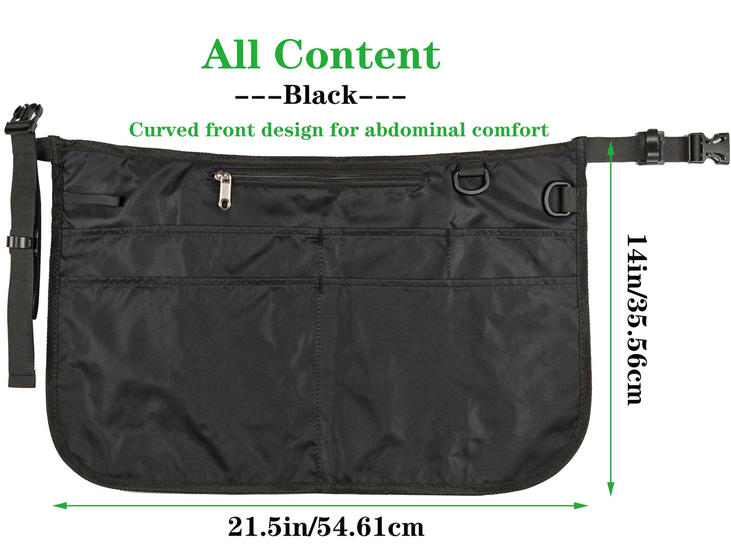 Bafelia Waterproof Server Apron for Women with 6 Pockets,Quickly Put on and Take off Waitress Apron,Work Apron for Bartender Barista (1, Black)