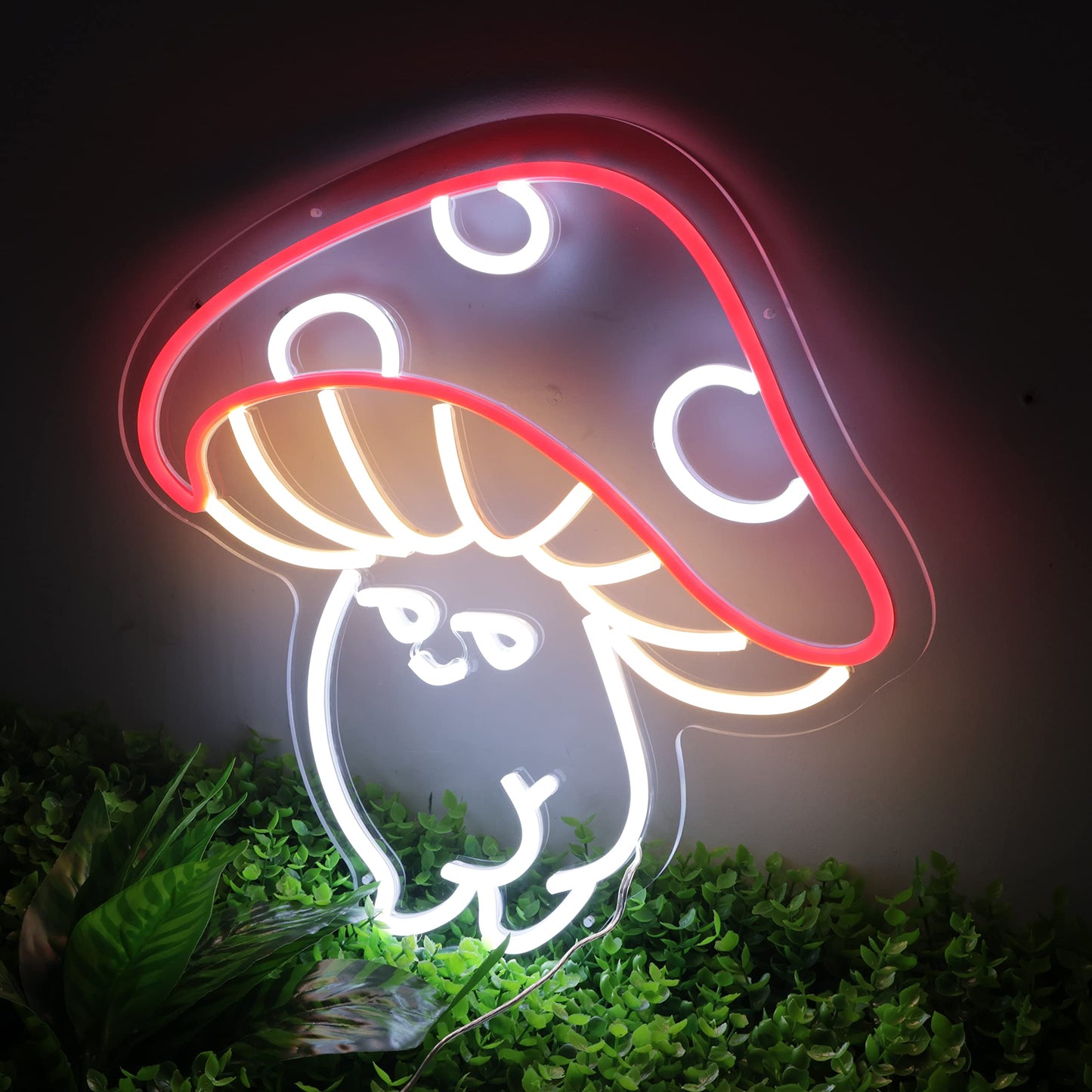 Sexy Mushroom Neon Sign, Retro Cute Mushroom Shape Led Neon Light, Handmade Funny Aesthetic Sexy Mushroom Lamp for Kid's Room, Wall Decor Bedroom Birthday Gift Home Dorm Party Game Room - 15''