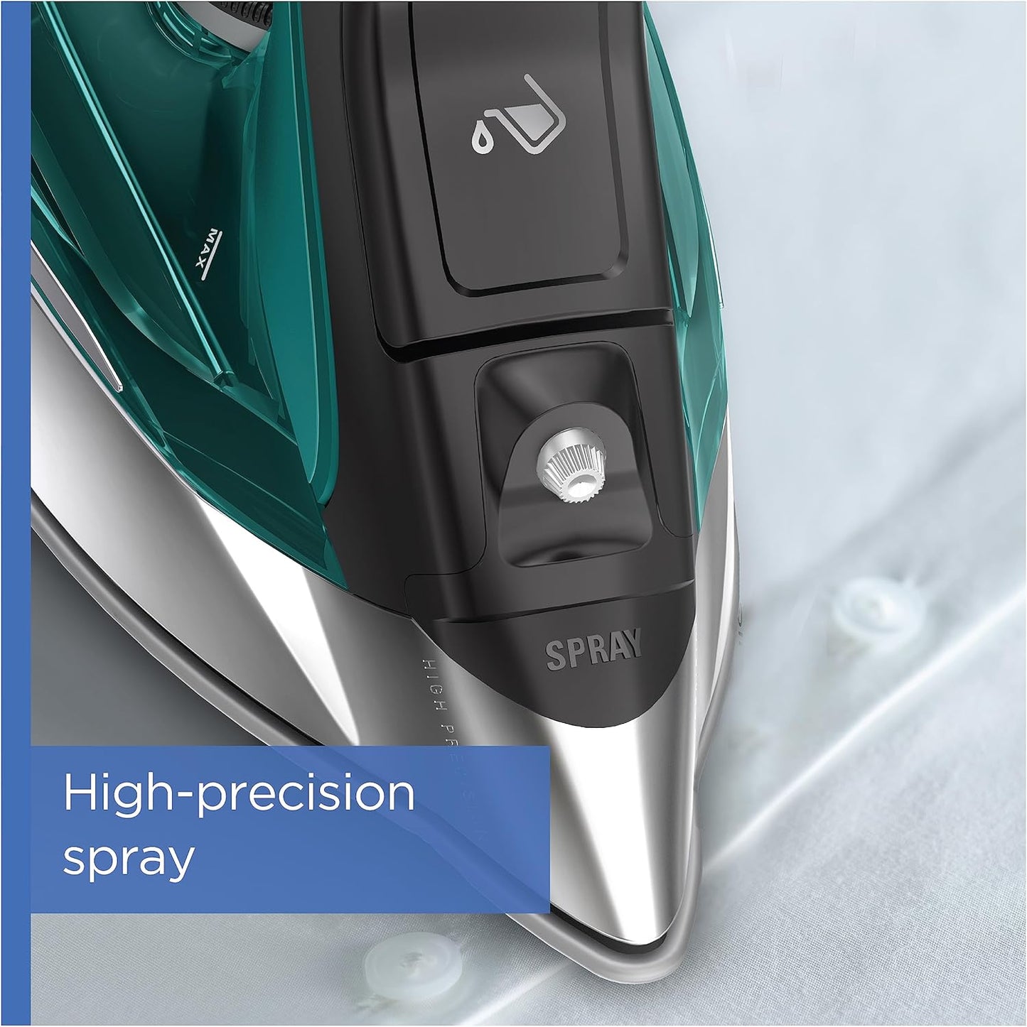 Rowenta Pro Master Steam Iron - Stainless Steel Soleplate, 210 g/min, 400 Microsteam Holes, 1775 Watts