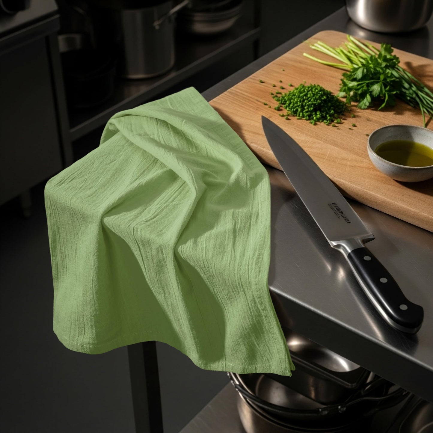 Utopia Kitchen Flour Sack Towels [28 x 28 Inch] 100% Cotton Tea Towels for Cleaning & Drying - Highly Absorbent Kitchen Dish Cloth (Sage Green, 24 Pack)