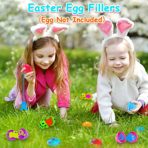 Easter Basket Goodie Bag Stuffers Party Favors for Kids,36 Pack Sticky Hands Toys Gifts for Toddlers,Easter Egg Pinata Treat Bags Fillers,Non Candy Classroom Prizes Essentials Stuff for Boys Girls