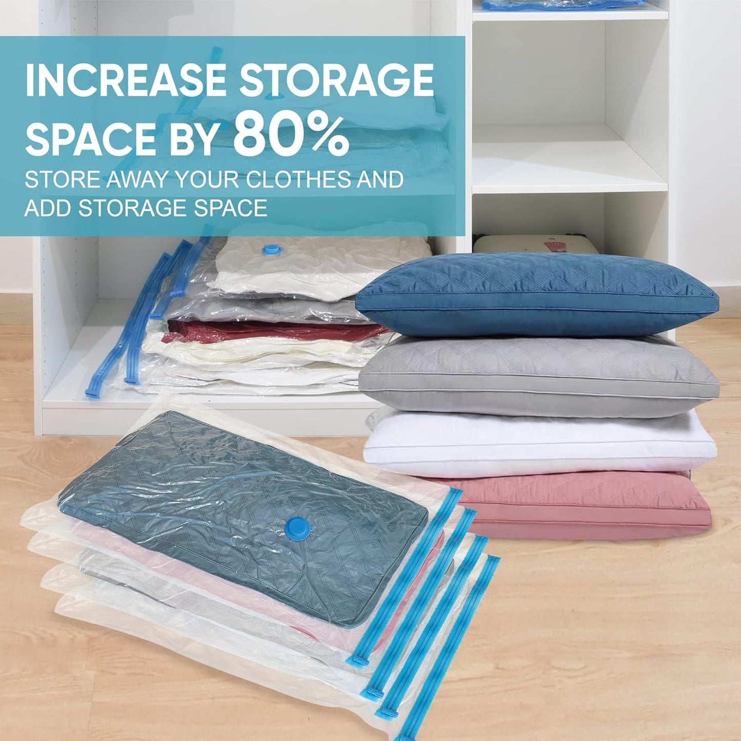 Roomimaster Vacuum Storage Bags - Jumbo Space Saver Bags for Clothing & Bedding | 10 Pack