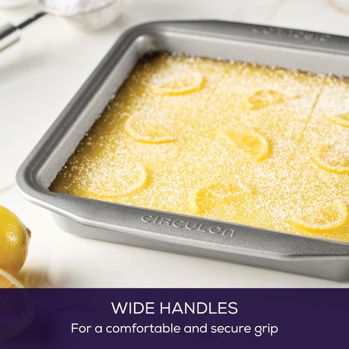 Circulon Nonstick Bakeware Baking Pan / Cake Pan, Square - 9 Inch, Gray