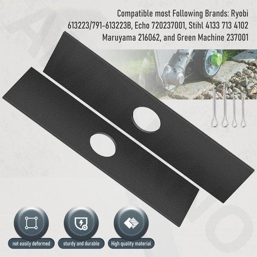 Green Machine Edger Blades - 2 Pack 7-1/2" with 1” Center Hole | Compatible with Ryobi, Craftsman, Echo, Stihl, Maruyama