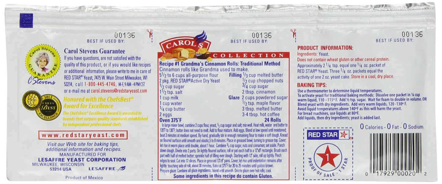 Red Star Active Dry Yeast, 3 Count