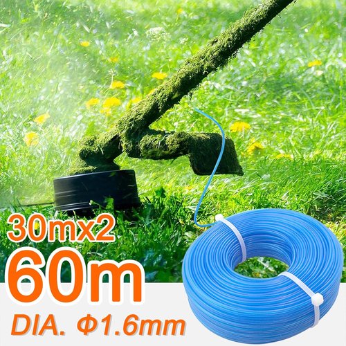 Grass Trimmer Line .065'' | 98ft x 2 Rolls Nylon Blue String Trimmer Spools for Weed Trimmers